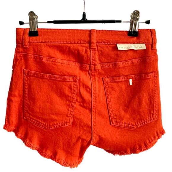 NWT Stella McCartney Kids denim shorts,in orange Size 10 - Picture 8 of 8